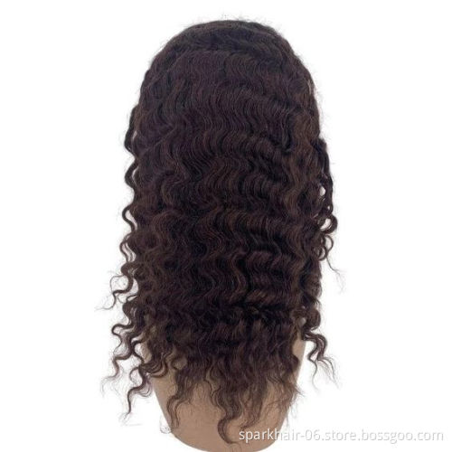 Pre Plucked With Baby Hair Hd Lace 100% Brazilian Human Hair Wig Cuticle Aligned Deep Wave Virgin Hair 13X6 Lace Frontal Wig